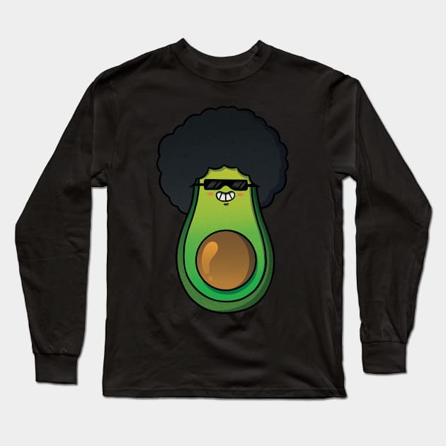 Afrocado, The Cool Avocado Long Sleeve T-Shirt by royalsass